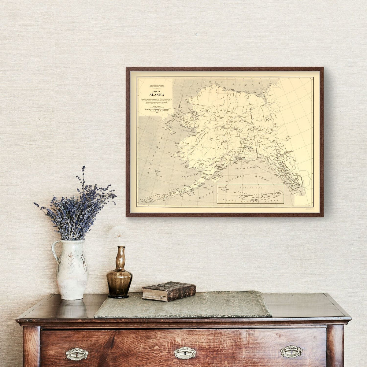 Vintage Map of Alaska 1909, photo 3 of 5