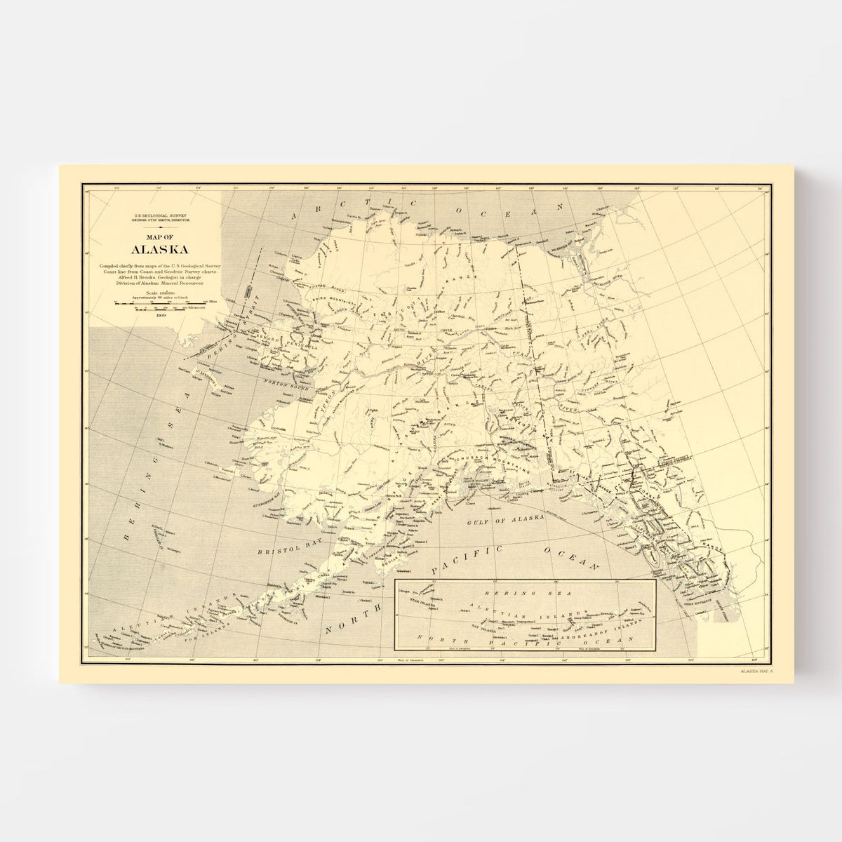 Vintage Map of Alaska 1909, photo 4 of 5