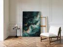 Celestial Drift in Emerald and Gold