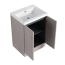 Contemporary Freestanding Bathroom Vanity With Resin Sink & Soft-Close Cabinet Doors by HouseOfZazla