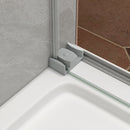55"-60" W x 76" H Brushed Nickel Reversible Frameless Sliding Shower Door by HouseOfZazla