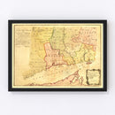 Vintage Map of Connecticut 1766