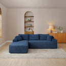 105'' Modular Sectional Sofa with Deep Seat and Chaise by HouseOfZazla