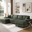 U-Shaped Convertible Sofa, 4 Seater Large Living Room Lounge by HouseOfZazla