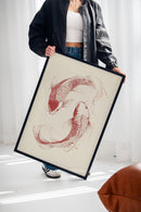 Yin-Yang Koi Fish – Minimalist Japanese Ink Wall Art
