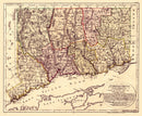 Vintage Map of Connecticut 1796