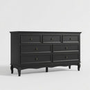 7 Drawer Dresser, Storage Chest - Black by HouseOfZazla