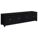Jupiter 4-door Engineered Wood 79-inch TV Stand Black