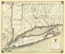 Vintage Map of New York 1815