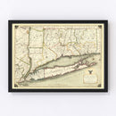 Vintage Map of New York 1815