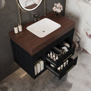 29.9" Modern Floating Bathroom Vanity with Sintered Stone Top