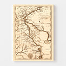 Vintage Map of Delaware 1795