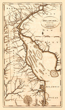 Vintage Map of Delaware 1795