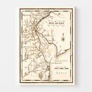 Vintage Map of Delaware 1795