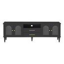 TV Stand For TVs Up To 75", Entertainment Center Media Console For Living Room - Black