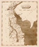 Vintage Map of Delaware 1804
