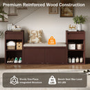 Entryway Storage Bench With Cushion, Drawers & Open Shelves by HouseOfZazla