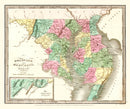 Vintage Map of Delaware 1835