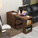 Computer Desk with Drawers, Modern Corner Home Office Storage with Extendable Table by HouseOfZazla