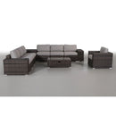 Modern Patio Rattan Sectional Set With Cushions by Unique Piece Furniture