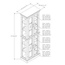 Lighted Curio Cabinet With Adjustable Shelves and Mirrored Back Panel