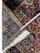 Hand-Knotted Afghani Blue & Brown Mamluk Wool Rug – 40” x 62”