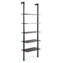 5-Tier Wood Look Ladder Shelf with Metal Frame for Home by LJGDeals