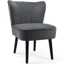 Set of 2 Upholstered Modern Leisure Club Chairs with Solid Wood Legs by LJGDeals