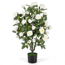 35.5" Artificial Rose Tree with Blooming Flowers in Pot by LJGDeals