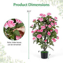 35.5" Artificial Rose Tree with Blooming Flowers in Pot by DirectDeals