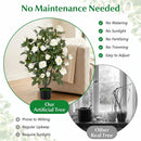 35.5" Artificial Rose Tree with Blooming Flowers in Pot by LJGDeals