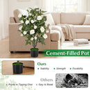 35.5" Artificial Rose Tree with Blooming Flowers in Pot by LJGDeals