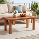Rectangular Outdoor Coffee Table with Slatted Hardwood Top by DirectDeals