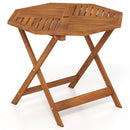 35.5 Inch Solid Wood Patio Dining Table Octagon Table with 1.97 Inch Umbrella Hole by LJGDeals