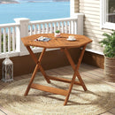 35.5 Inch Solid Wood Patio Dining Table Octagon Table with 1.97 Inch Umbrella Hole by LJGDeals