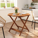 35.5 Inch Solid Wood Patio Dining Table Octagon Table with 1.97 Inch Umbrella Hole