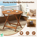 35.5 Inch Solid Wood Patio Dining Table Octagon Table with 1.97 Inch Umbrella Hole by LJGDeals