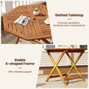 35.5 Inch Solid Wood Patio Dining Table Octagon Table with 1.97 Inch Umbrella Hole by LJGDeals