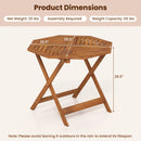 35.5 Inch Solid Wood Patio Dining Table Octagon Table with 1.97 Inch Umbrella Hole by LJGDeals