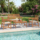 Rectangular Teak Wood Outdoor Coffee Table 35.5"