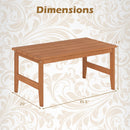 Rectangular Teak Wood Outdoor Coffee Table 35.5"