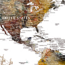 Customizable Framed World Map Canvas Print – Personalized