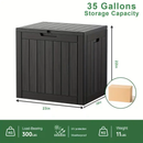 75 Gallon Heavy-Duty Outdoor Deck Box – Waterproof Patio Storage Box with Hinged Lid, Lockable & Easy Assembly by 2Dropme