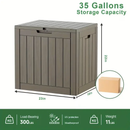 75 Gallon Heavy-Duty Outdoor Deck Box – Waterproof Patio Storage Box with Hinged Lid, Lockable & Easy Assembly by 2Dropme