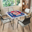 35 Inch 4 Player Game Card Folding Mahjong Table with Cup Holders