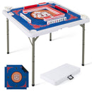 35 Inch 4 Player Game Card Folding Mahjong Table with Cup Holders