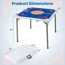 35 Inch 4 Player Game Card Folding Mahjong Table with Cup Holders by LJGDeals