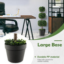 35 Inch Artificial Boxwood Topiary Ball Tree with Cement-filled Pot-Green by LJGDeals