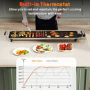 35 Inch Extra Large Electric Griddle with Adjustable Temperature Thermostats and Drip Tray by LJGDeals