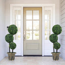 29 Inches Artificial Boxwood Topiary Tree Triple Ball Shrubs by LJGDeals